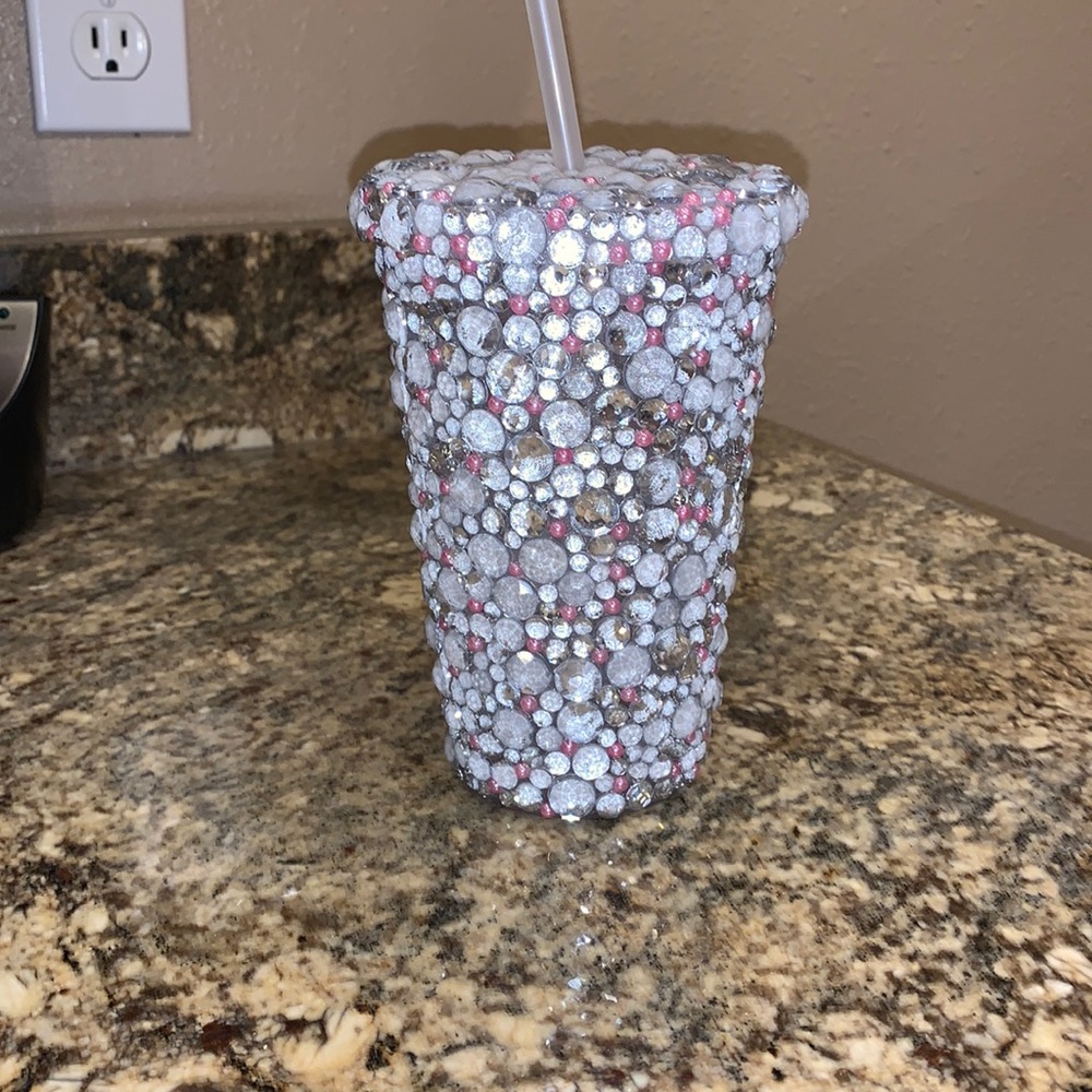 Pink & Silver Bling bling cup // sparkles